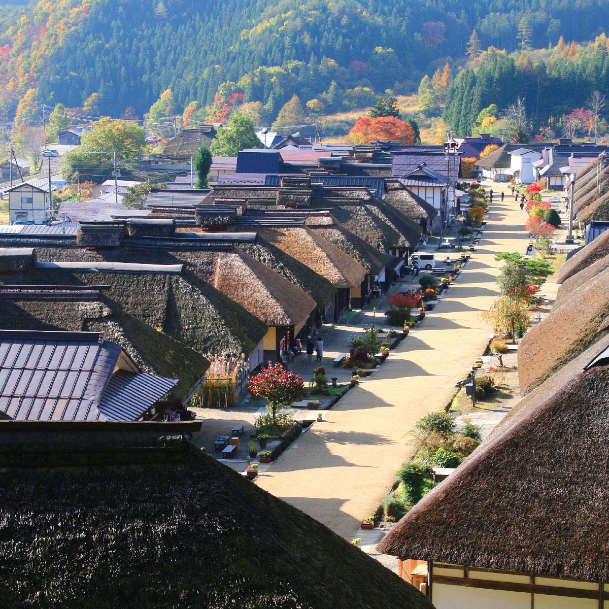 สถานที่ท่องเที่ยวในญี่ปุ่น Ouchi Juku ฟุกุชิมะ