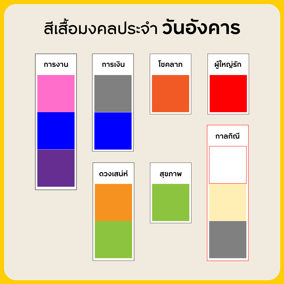 สีเสื้อมงคลประจําวันอังคาร 2566