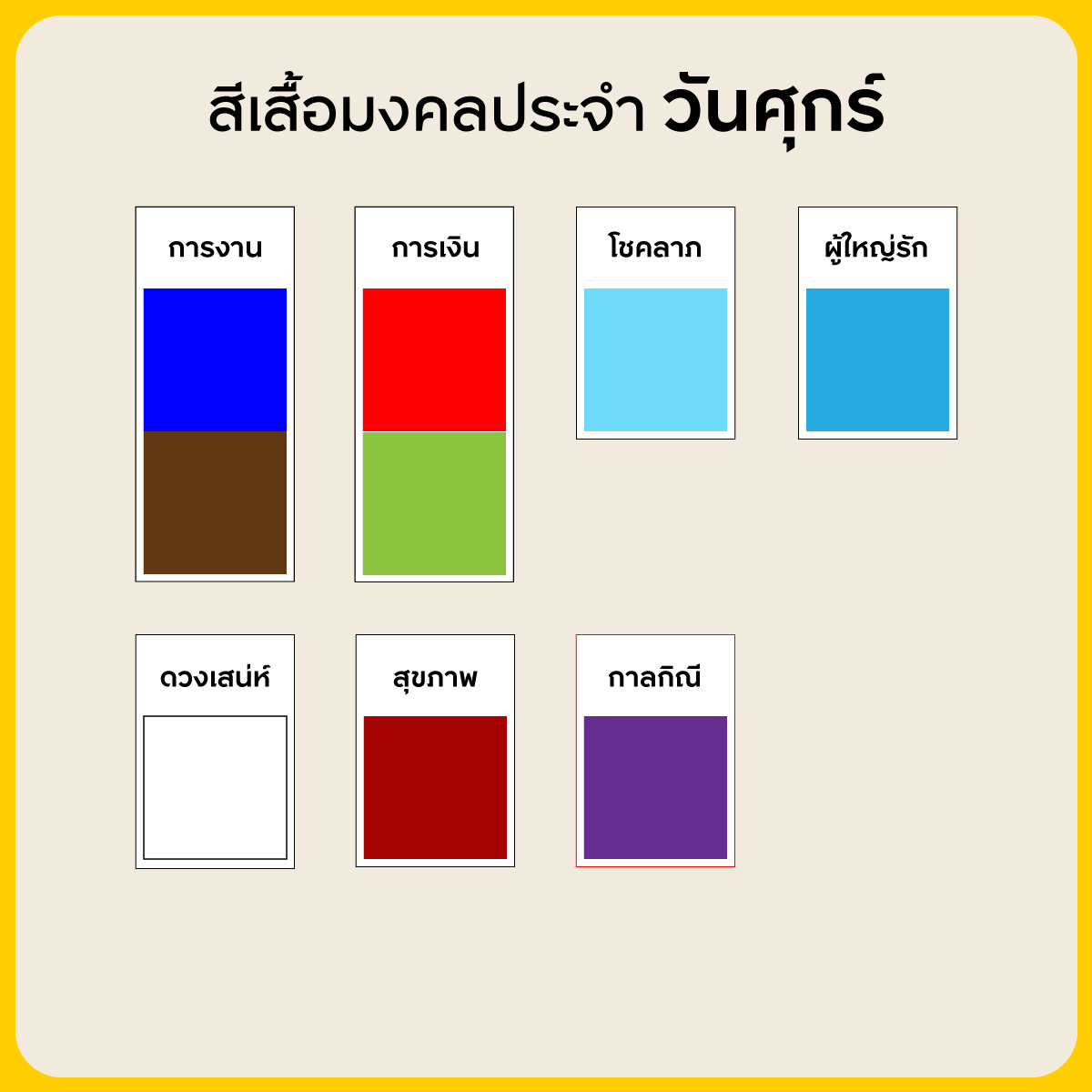 สีเสื้อมงคลประจําวันศุกร์ 2566