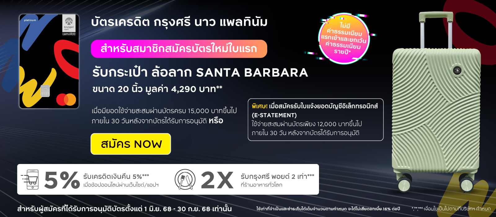 รับกระเป๋าเป้ Valentino Ruby เพียงแค่สมัครบัตรเครดิต กรุงศรี นาว แพลทินัม บัตรเครดิตสมัครง่าย