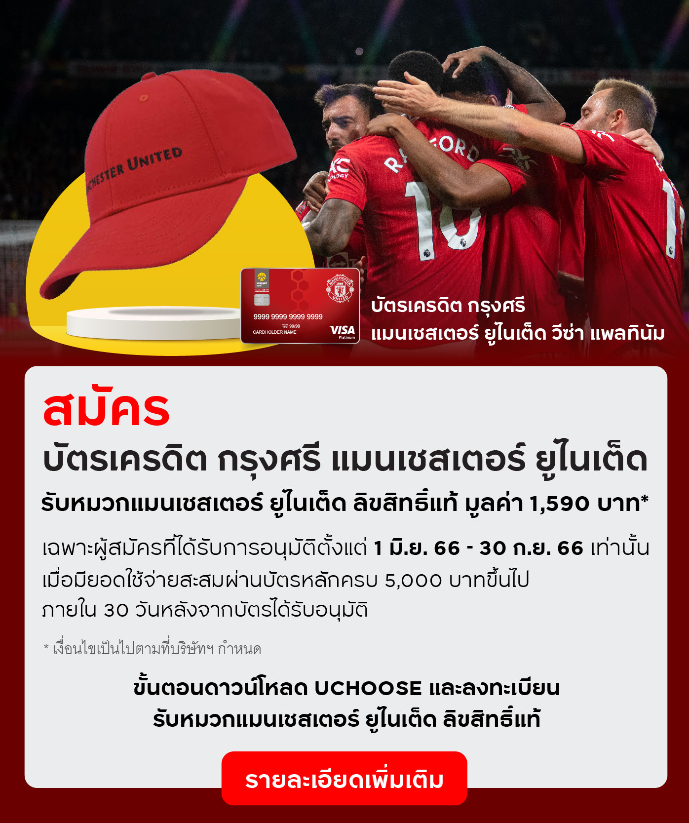 บัตรเครดิต กรุงศรี แมนเชสเตอร์ ยูไนเต็ด