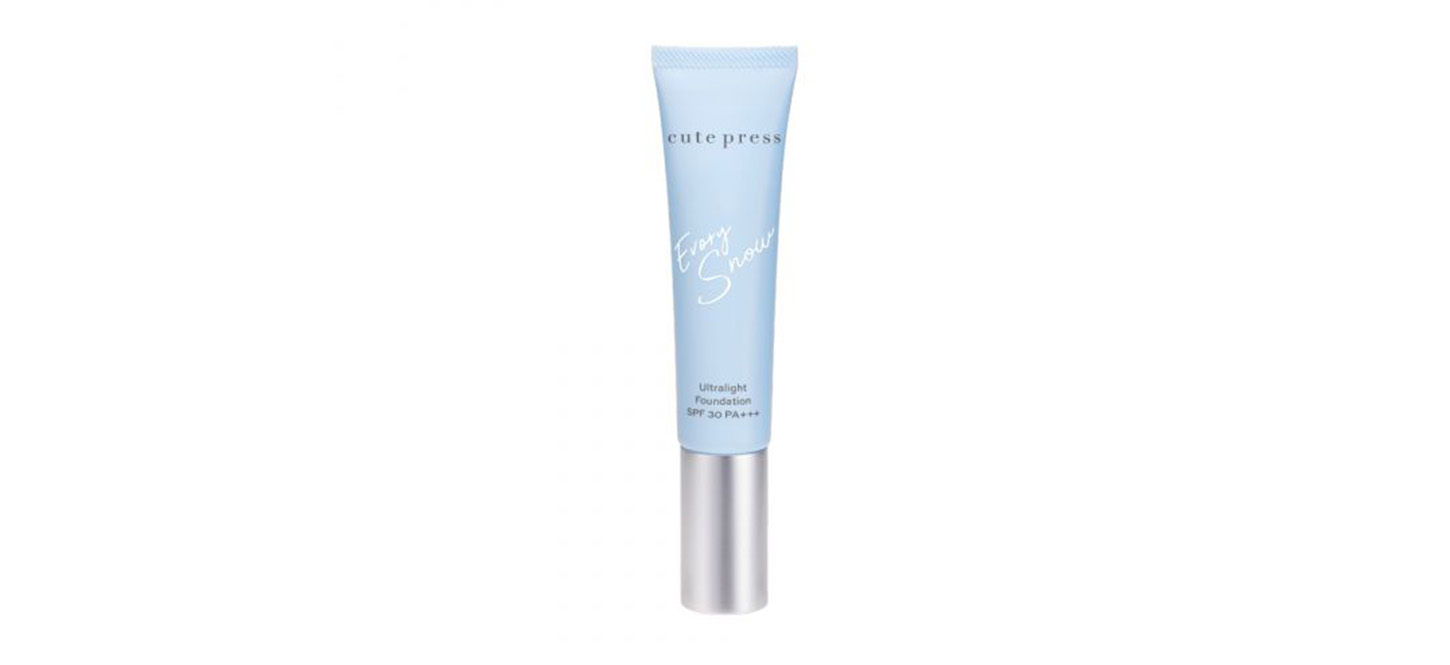รองพื้นคุมมันไม่ติดแมส Cute Press Evory Snow Ultralight Foundation SPF 30 PA+++