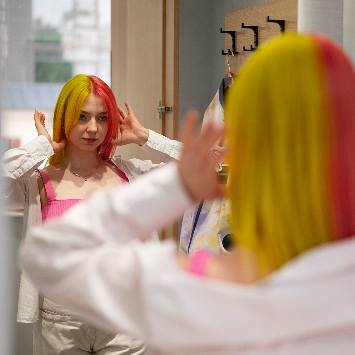 ทำสีผมด้วยเทคนิค Split Dyed แบบสายฝอ