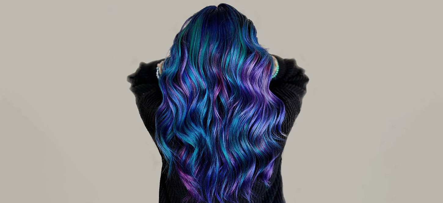 Galaxy hair สีผมสายฝอโทนสีน้ำเงิน