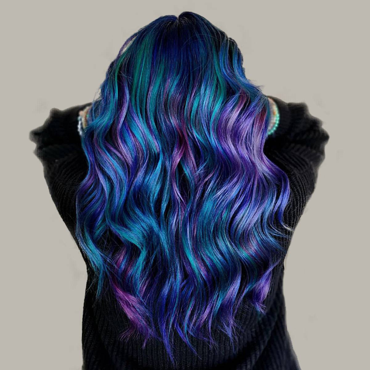 Galaxy hair สีผมสายฝอโทนสีน้ำเงิน